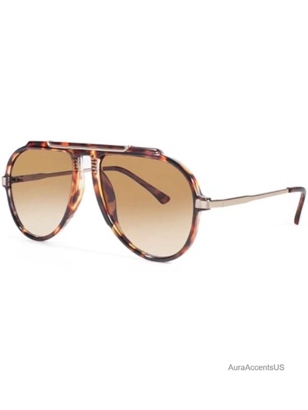 Oversized Aviator Sunglasses Retro 70s Square Full-Frame UV Protection